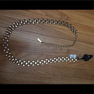 The Limited gold colored metal belt